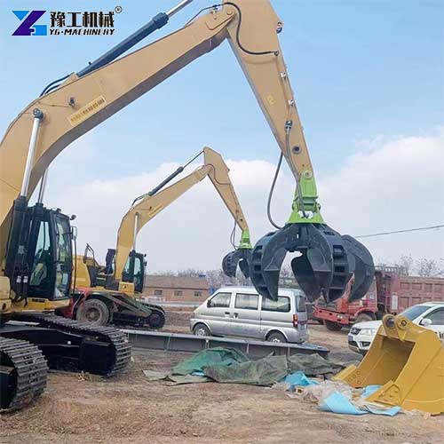 excavator orange peel grapple application
