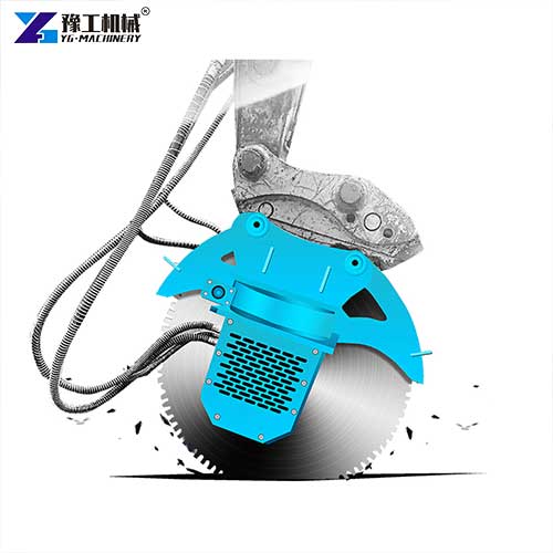 excavator rock saw