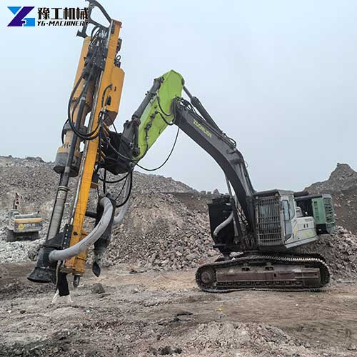 excavator drill and splitting machine