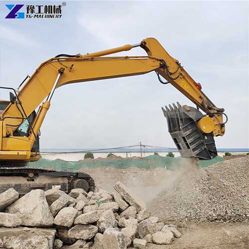 excavator rock crusher bucket