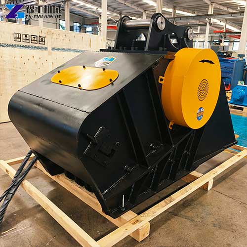 mini digger crusher bucket