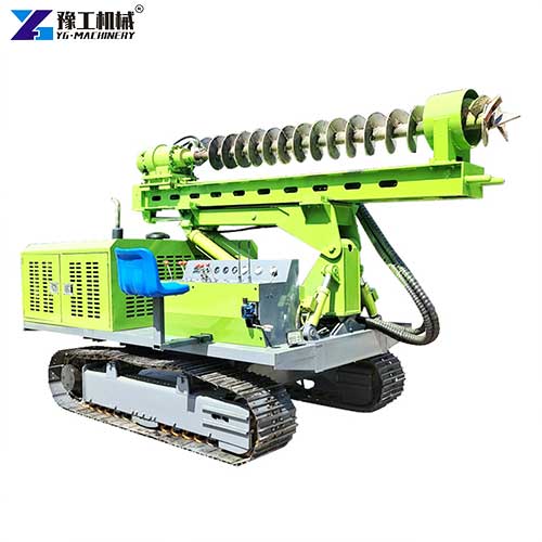 solar pile driver machine