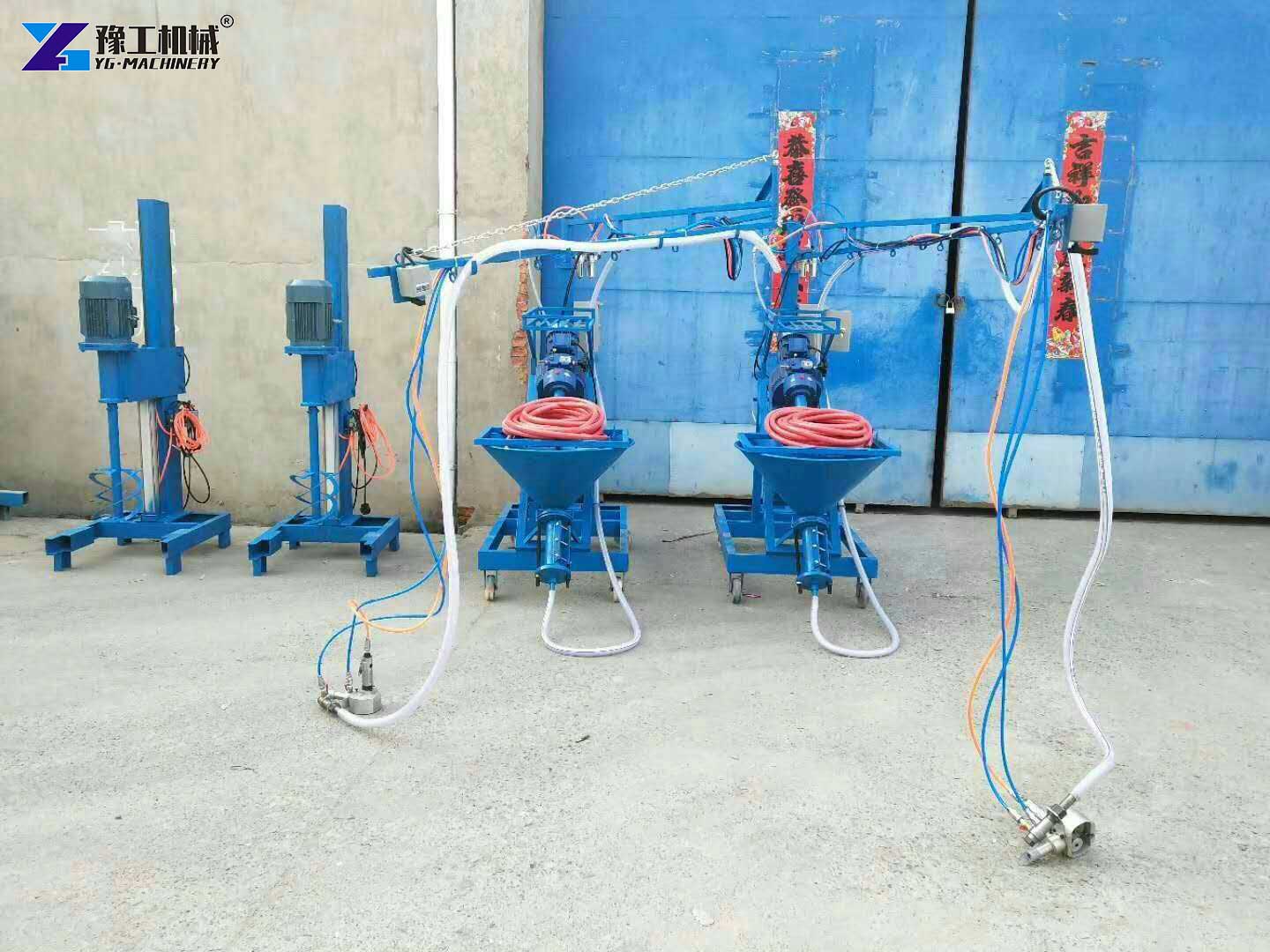 GRC glass mortar concrete spraying machine