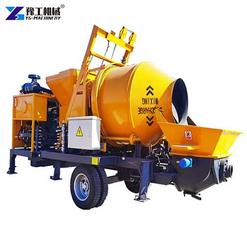 concrete mixer and pump