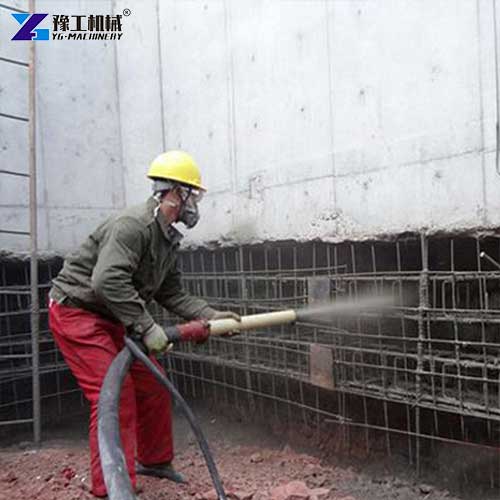 concrete sprayer machine application