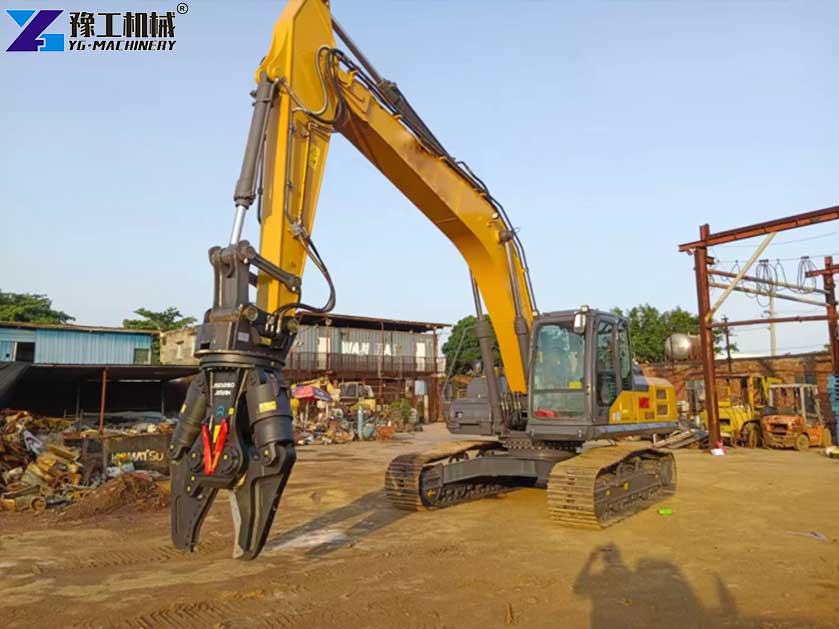 double cylinder excavator scrap shear
