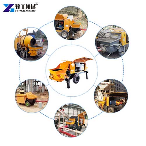 electric concrete pump scene display
