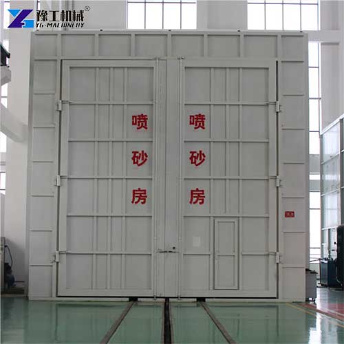 large sandblasting booth