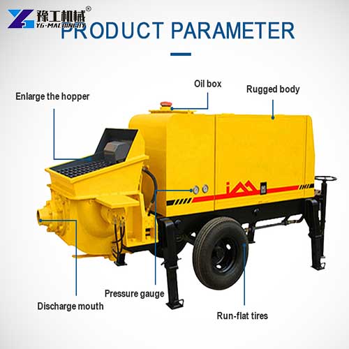 portable concrete pumping machine parameter
