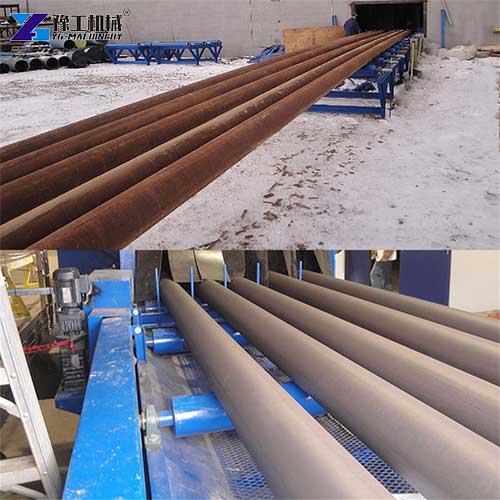 results before and after sandblasting