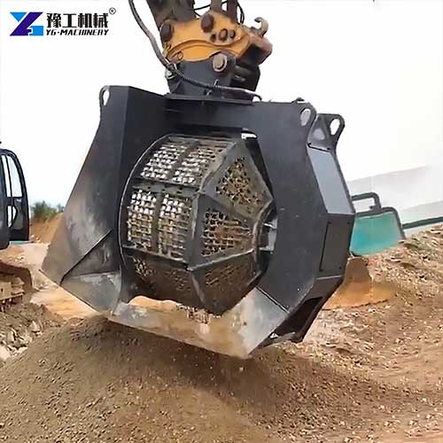 rotating screening bucket