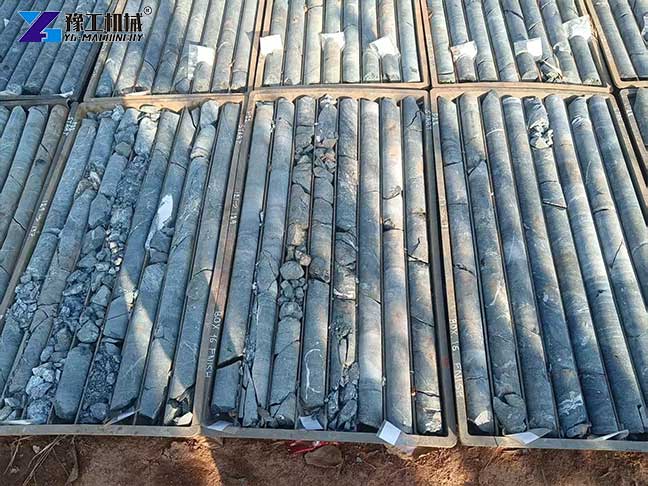 sample retrieved by an SPT drill rig