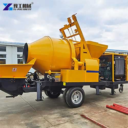 small concrete mixer with pump