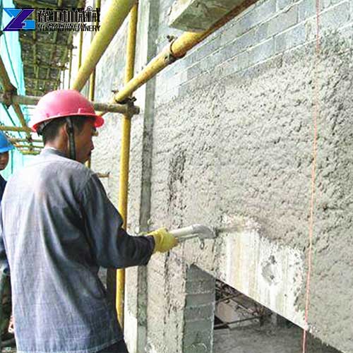 stucco spray machine application