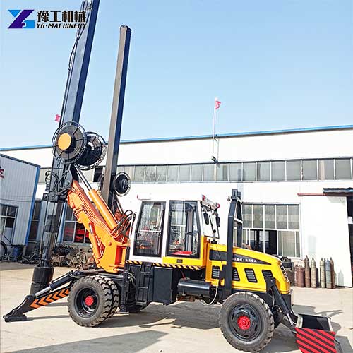 wheeled rotary piling machine