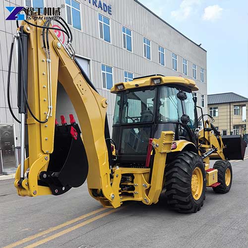wheeled small backhoe loader