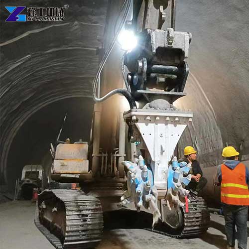 application of excavator drum cutter