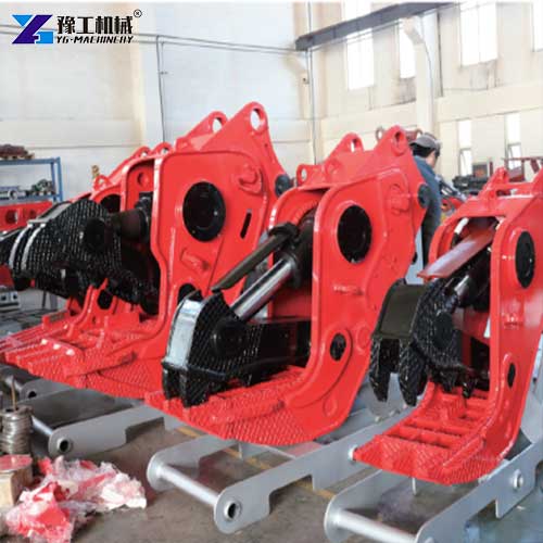 excavator concrete crusher