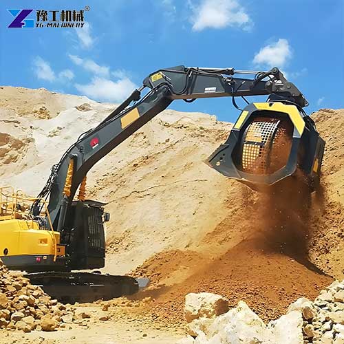 excavator rock screening bucket application