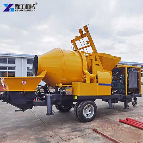 integrated concrete mixer and pump