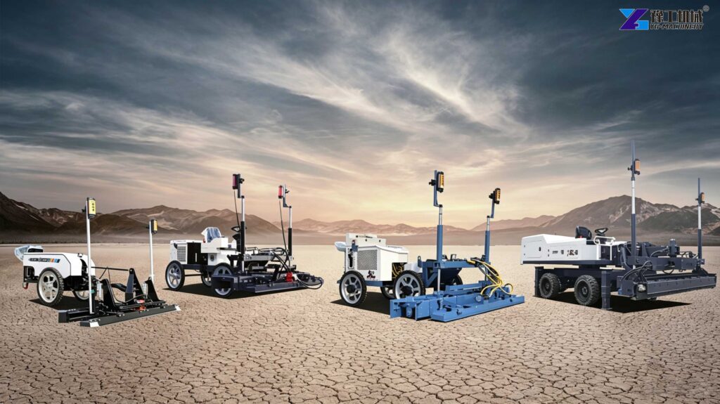 laser screed machine for parking lot