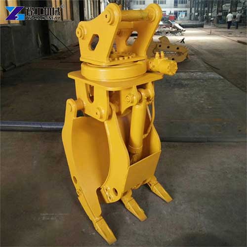 log grab excavator
