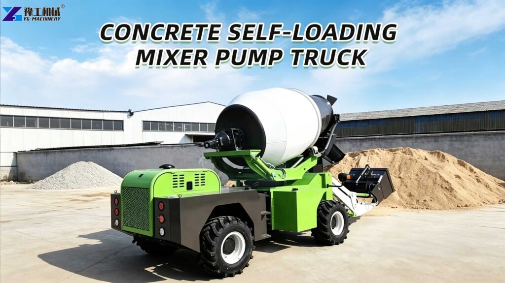 self loading concrete mixer-machine