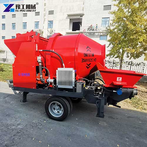 trailer concrete mixer with pump price