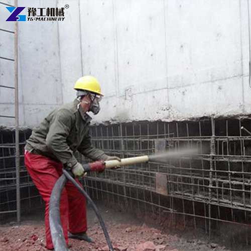 mortar sprayer machine construction site