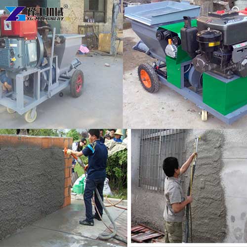 mortar spraying machine applications