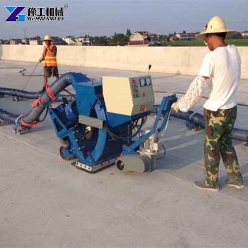 road shot blasting machine construction site